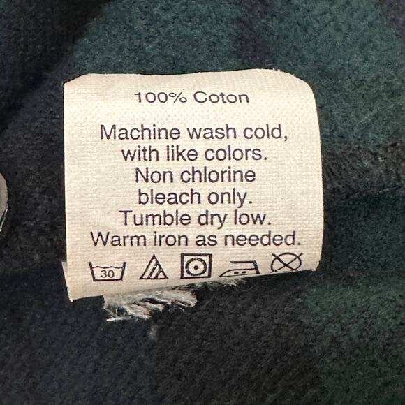 Madewell Flannel Oversized Boyshirt WMNS XS Green Plaid Button Up Long Sleeves - Picture 5 of 9